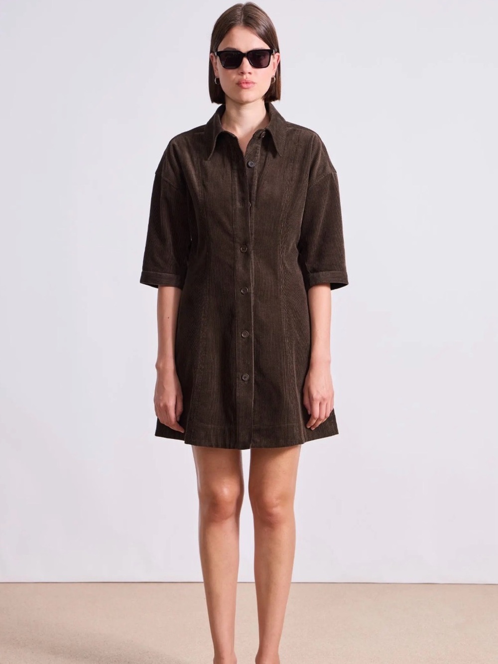 Apiece Apart Brown Corduroy Collar Shirt